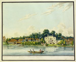 Villa de Alexander Pope en Twickenham, c.1800 de English School